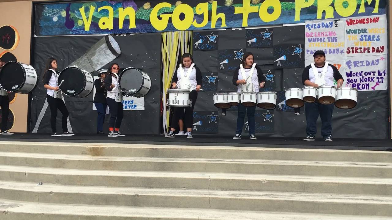 Orange High School Drumline Prom assembly 2016