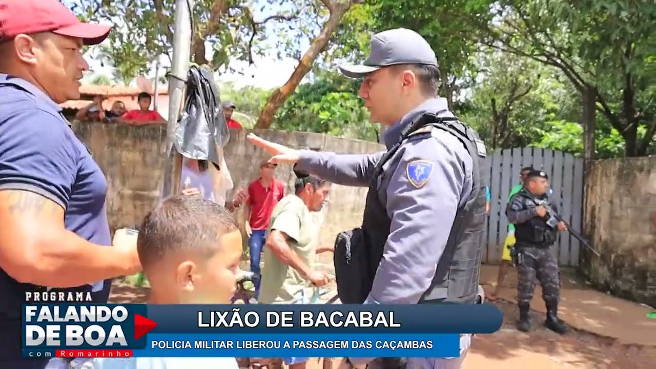 POLICIA MILITAR LIBEROU A PASSAGEM DAS CAÇAMBAS PARA TER ACESSO AO LIXÃO