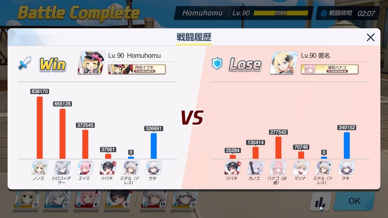 [ブルアカ][新S10][野乃香 黑 艾米 椿+ 禮滿 咲 進攻VS防守 椿 庚 水花 瑪 + 禮滿 咲!][75][戦術対抗戦-市街戦]