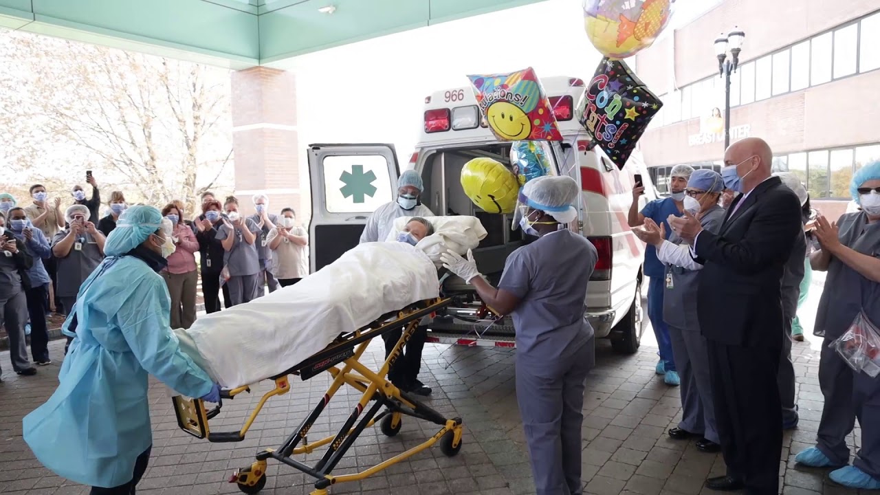 Shuomimg was the first coronavirus patient Holy Name extubated. A month later, he gets to go home.