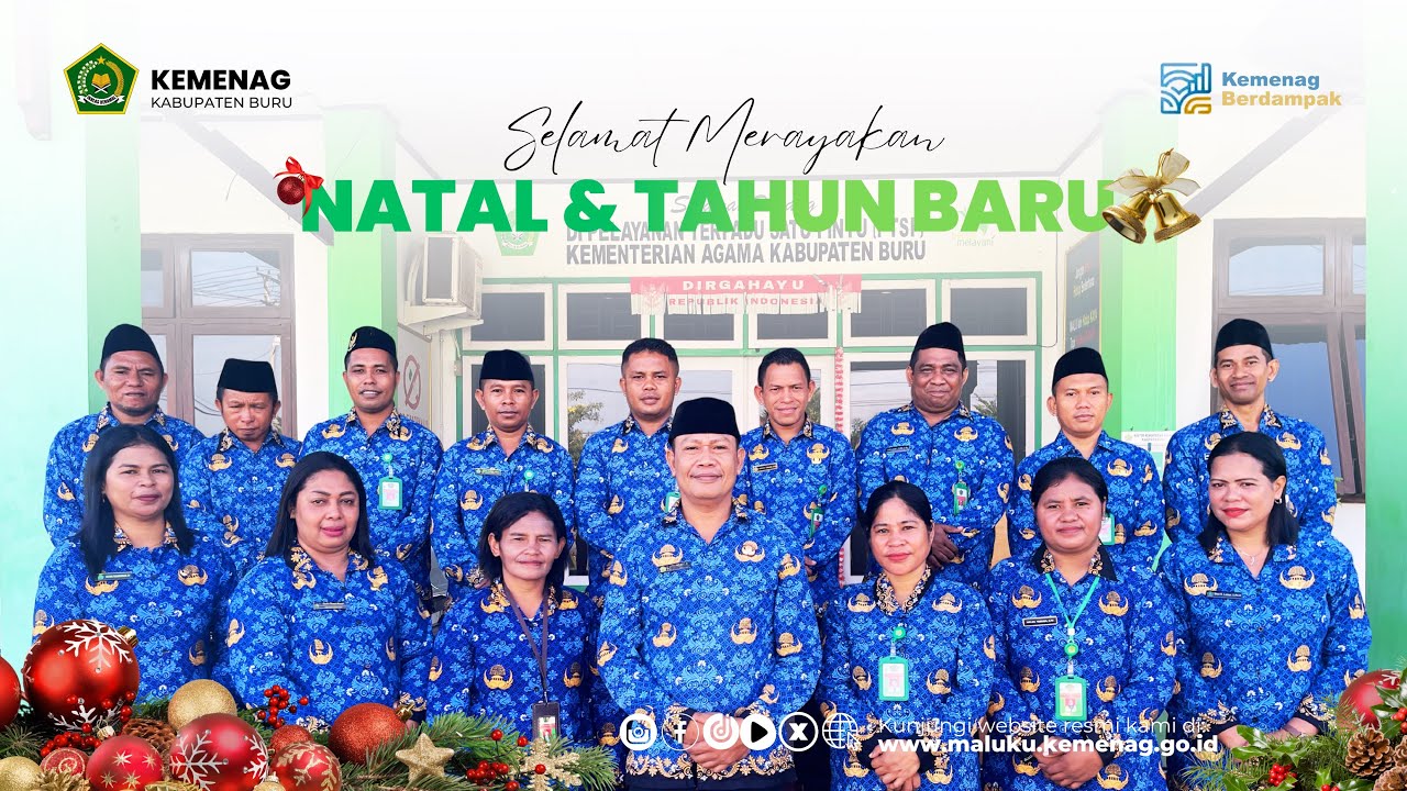 Selamat Natal 2025 dan Tahun Baru 2026 Penyelenggara Kristen Kantor Kementerian Agama Kabupaten Buru