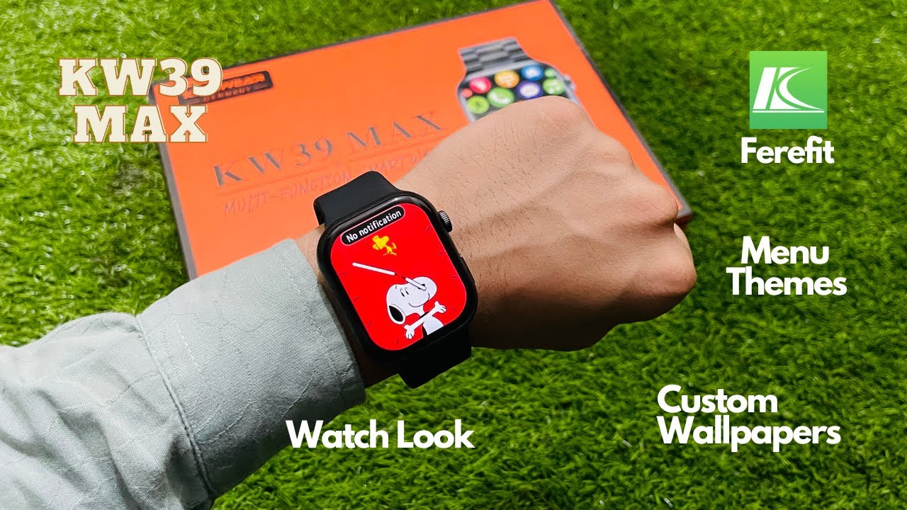 KW39 Max Smart Watch | 7 + 1 | Ferefit | Watch Look, Custom Wallpapers, Menu Themes, Features