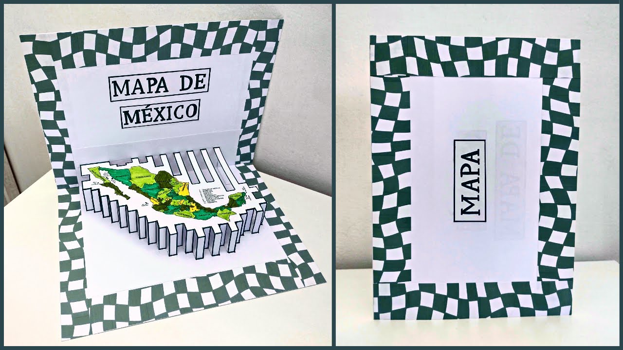 Mapa de México│Tarjeta Pop-Up