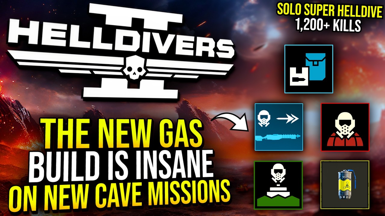 Helldivers 2 - The New Gas Build Dominates Terminid Cave Missions (Solo Super Helldive)