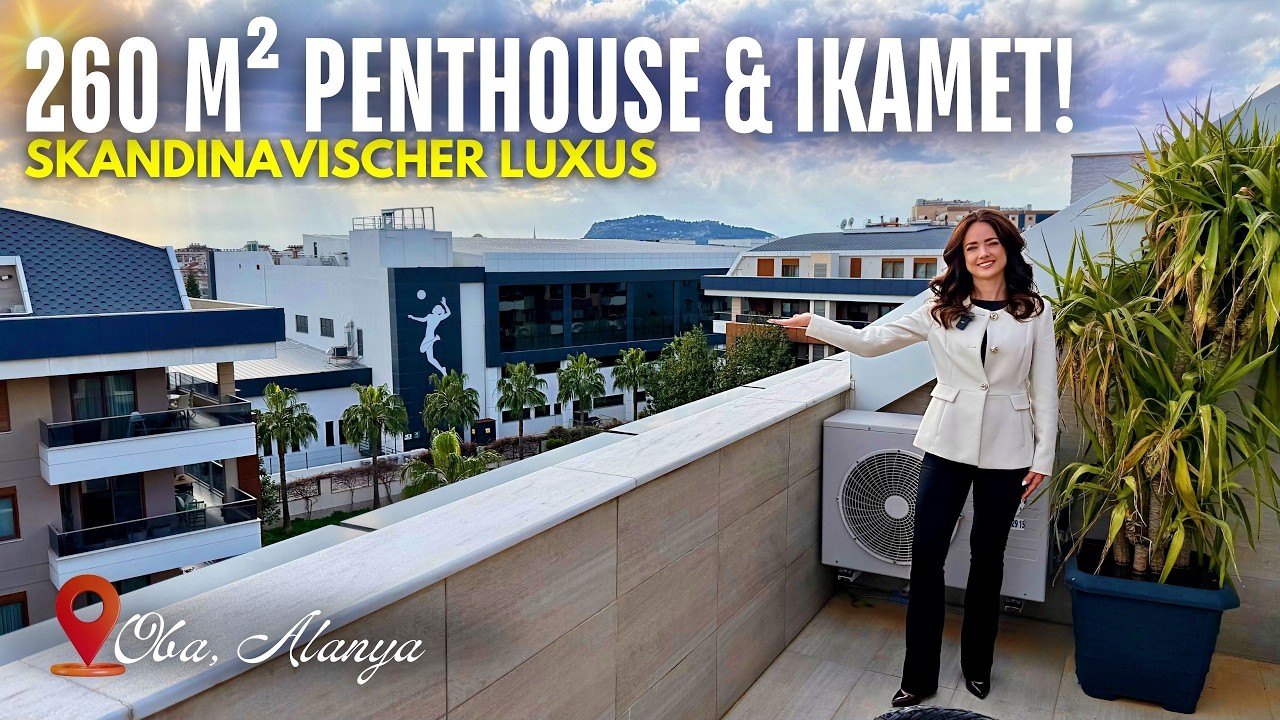 260 M²! WER HIER KAUFT, DARF BLEIBEN! RIESIGE DUPLEX-PENTHOUSE IN TOPLAGE VON ALANYA + IKAMET!