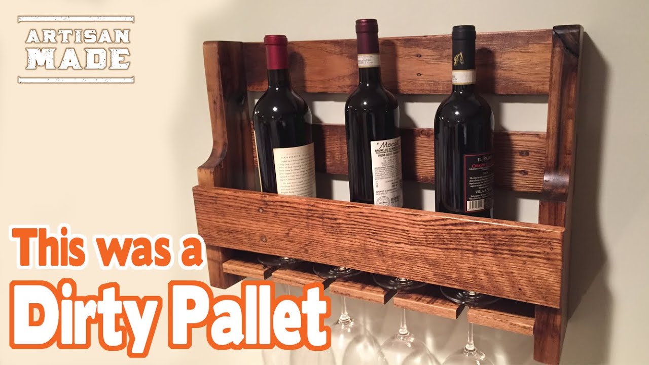 How to Build a Pallet Wine Rack // DIY Woodworking