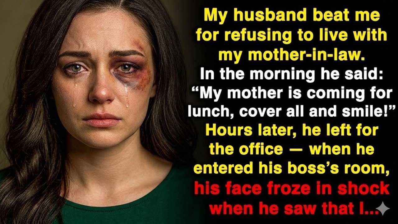 My husband beat me for refusing to live with my mother-in-law, but he never imagined that...