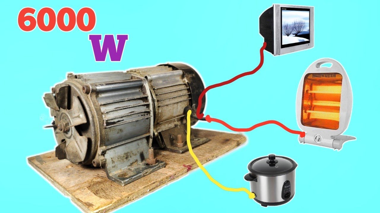 I Make 6000W Powerful 240V Electric Generator at home using BLDC Motor || How to make generator
