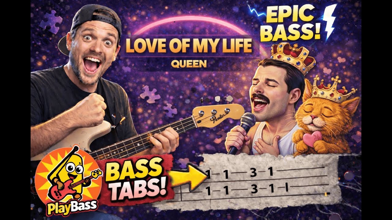 Love Of My Life - Queen (Bass Cover + Tabs)