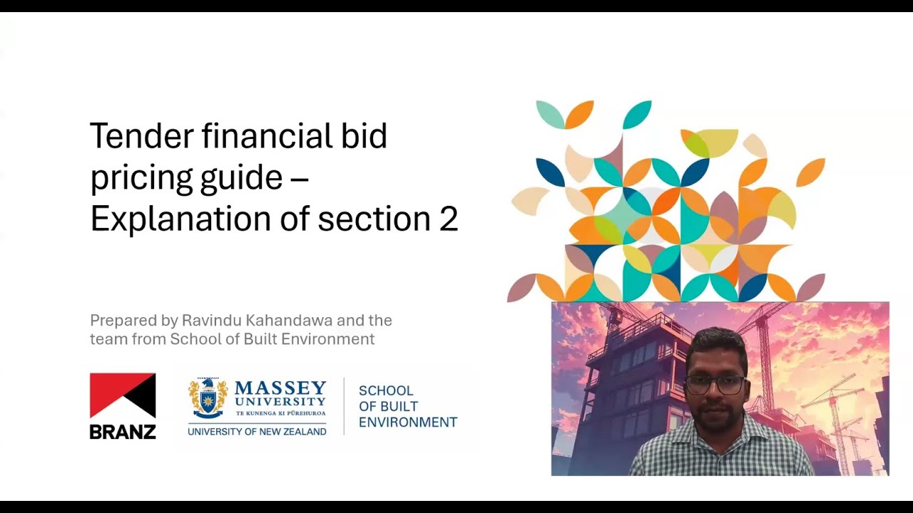 Tender financial bid pricing guide (FITBID) &ndash;Explanation of section 2 - part 1