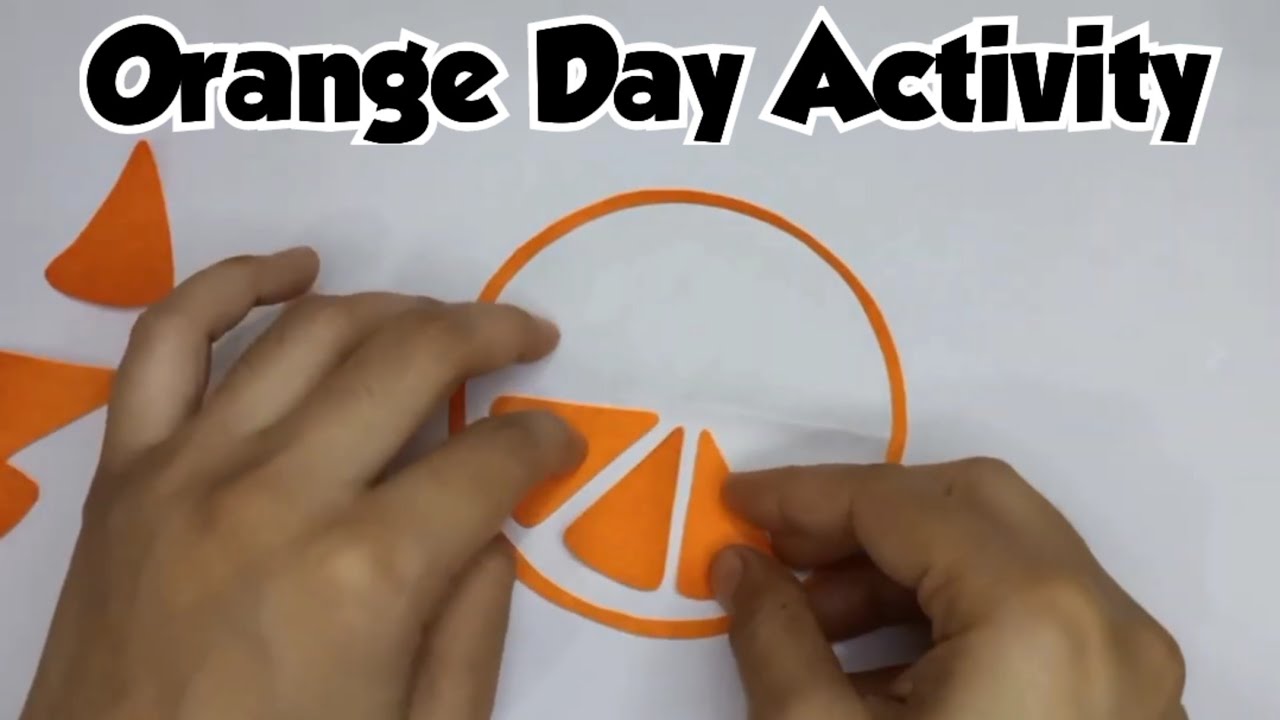 Orange Day Craft | Orange Day Activity | Orange Colour Activity | Orange Day Paper Craft |