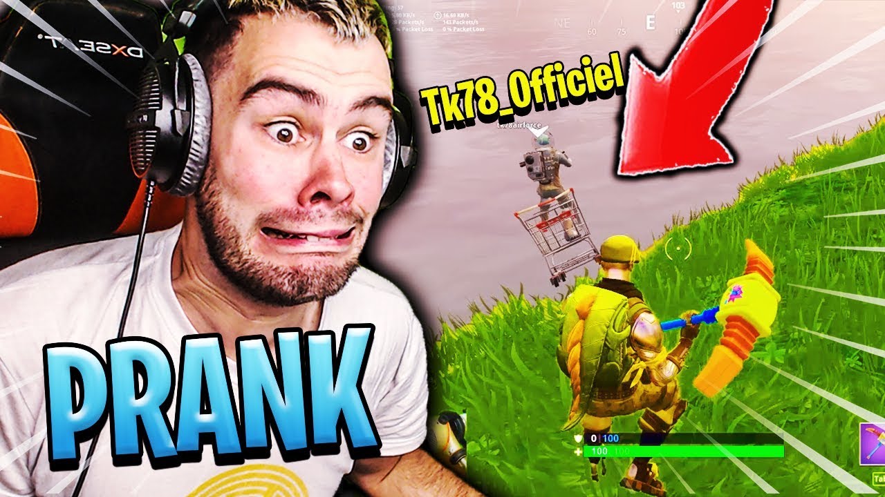 THEKAIRI78 M'A LACH&Eacute; A CAUSE DE CE PRANK CADDIE SUR FORTNITE BATTLE ROYALE !!!