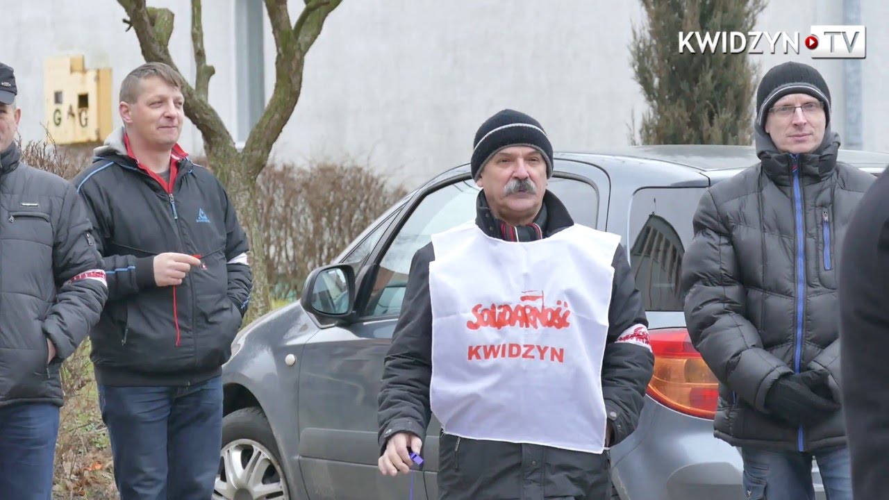 KWIDZYN.TV: Protest związków zawodowych pod siedzibą PSS 