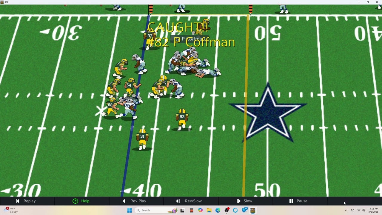 PSF2026 Tourney Qualifier 1984 Green Bay at 2013 Dallas