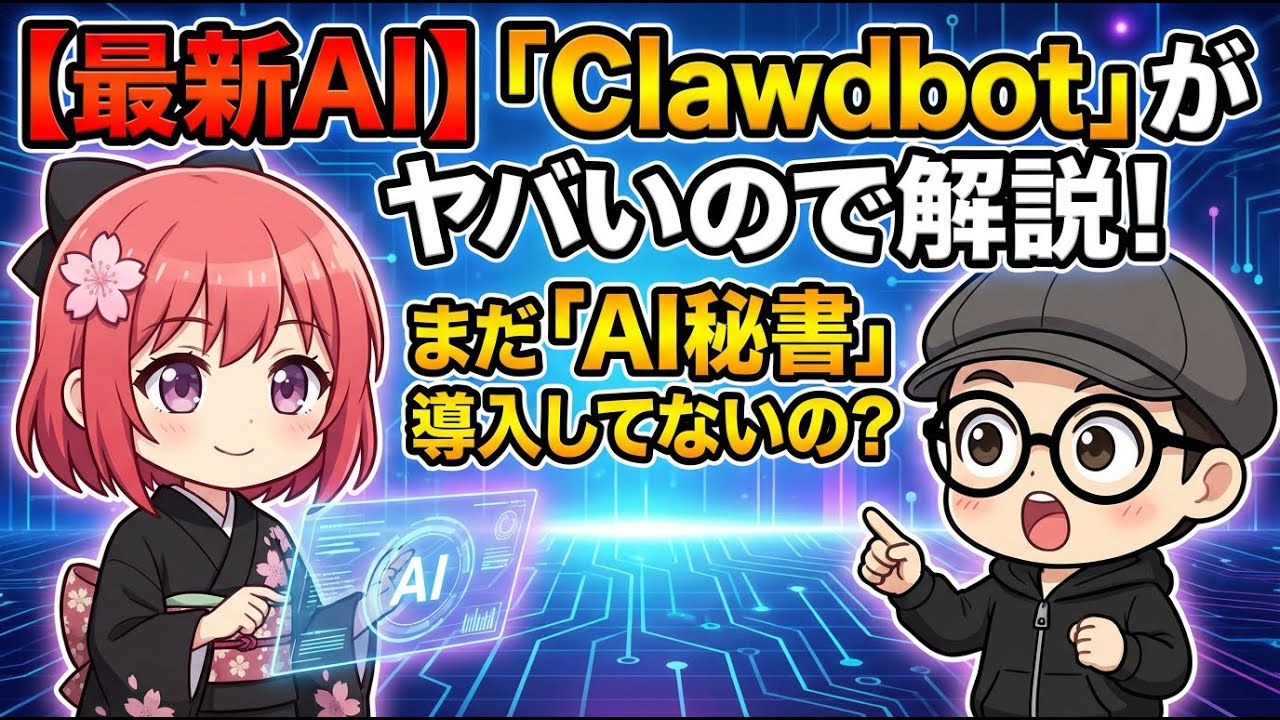 【最新AI】「Clawdbot」がヤバいので解説！まだ「AI秘書」導入してないの？
