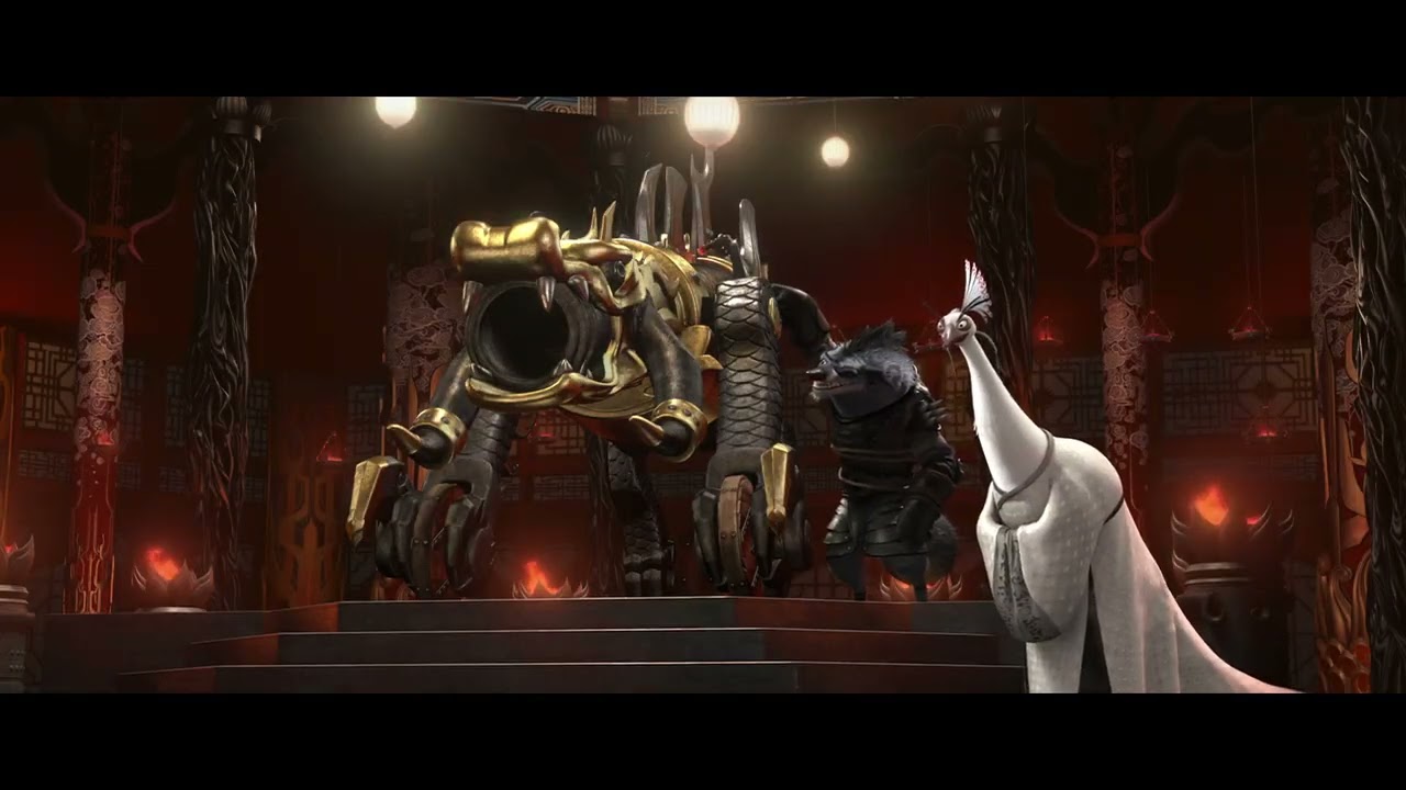 Kung Fu Panda 2 - Shen meets Po/Tower Fight [Latin Spanish/Espa&ntilde;ol latino]