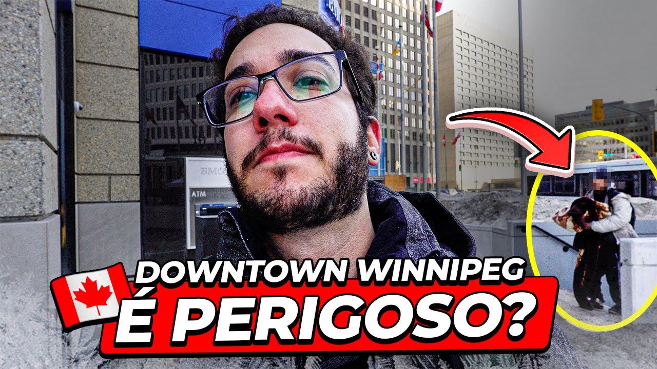 Winnipeg é PERIGOSO? Andando em Downtown Winnipeg