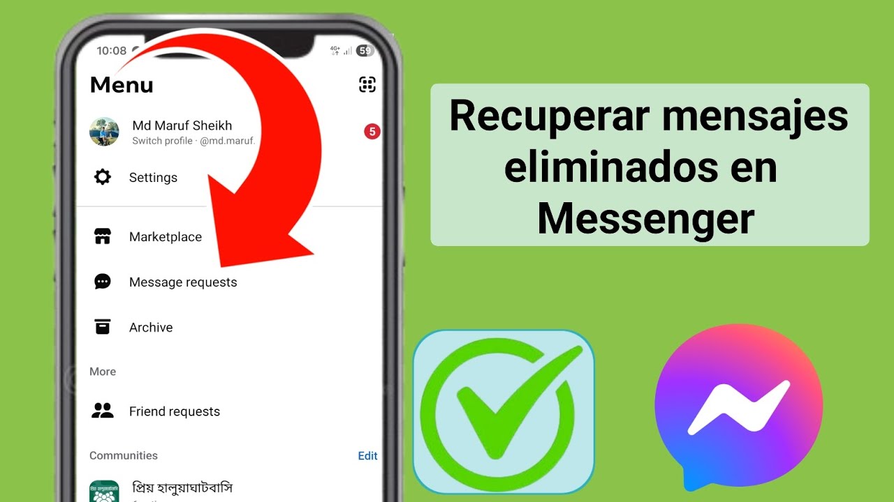 Cómo recuperar mensajes no enviados en Messenger | Recuperar mensajes eliminados en Messenger 2026