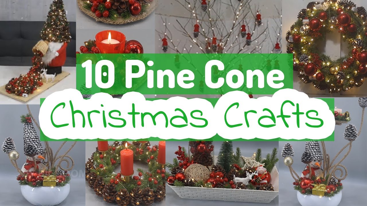 10 Simple Christmas Decorations Using Pine Cones | DIY Christmas Crafts