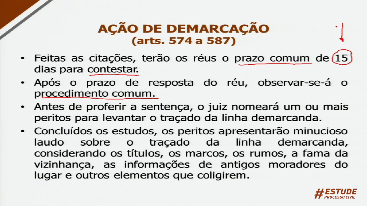 Aula 58 – Ação de Divisão e Demarcação de Terras Particulares Parte II