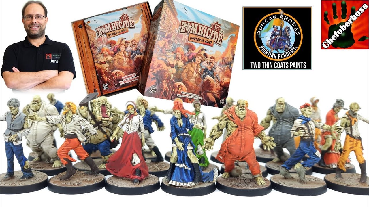 Bemal Tutorial: Zombicide Undead or Alive / Mit Two Thin Coats Farben (Miniaturen, Chefoberboss)