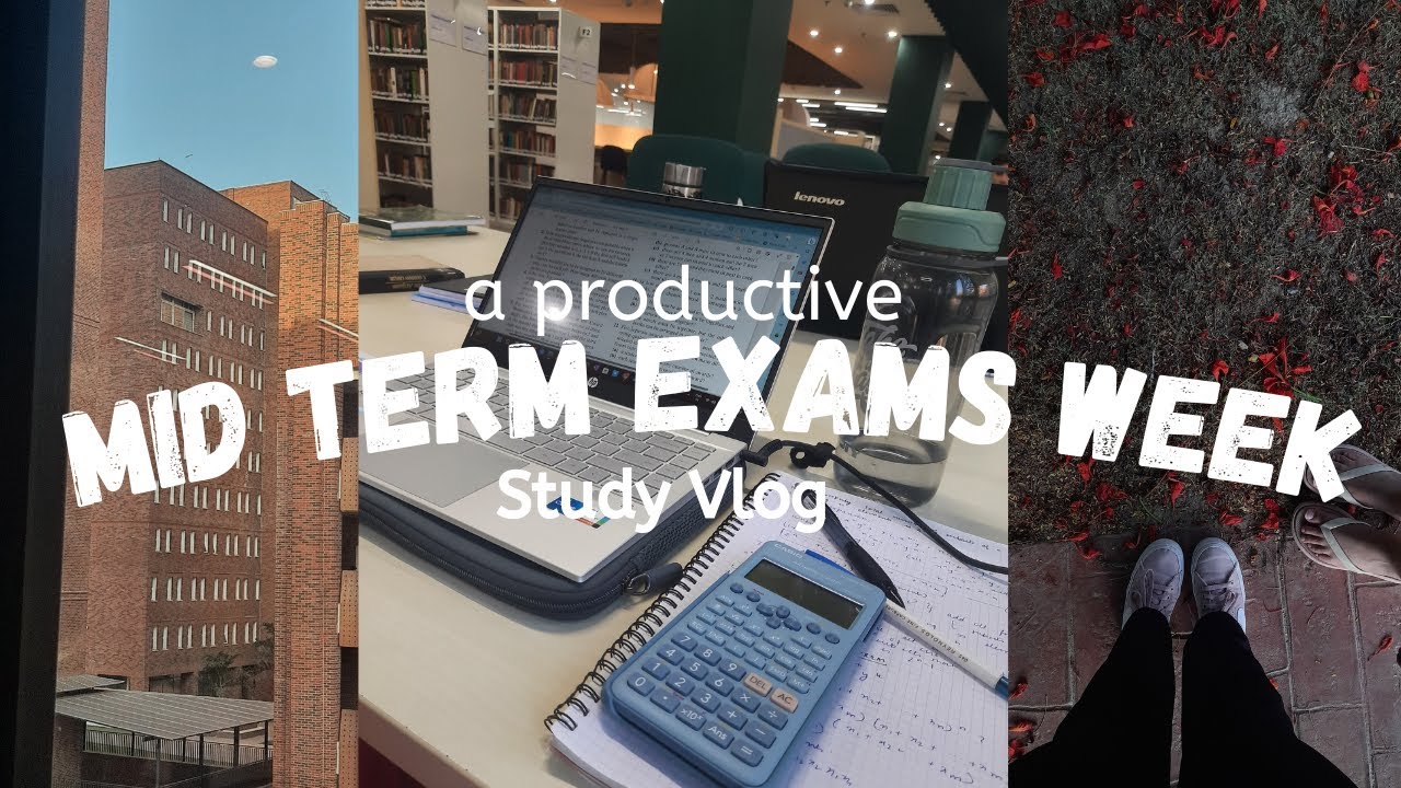 study vlog ☁️/ midterm week/ living in the library @ashoka university 🏫🍂