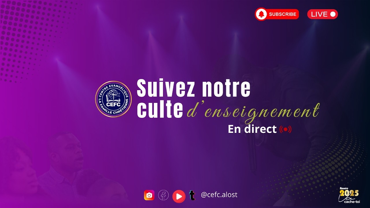 CULTE D'ENSEIGNEMENT BIBLIQUE- 04/02/2026