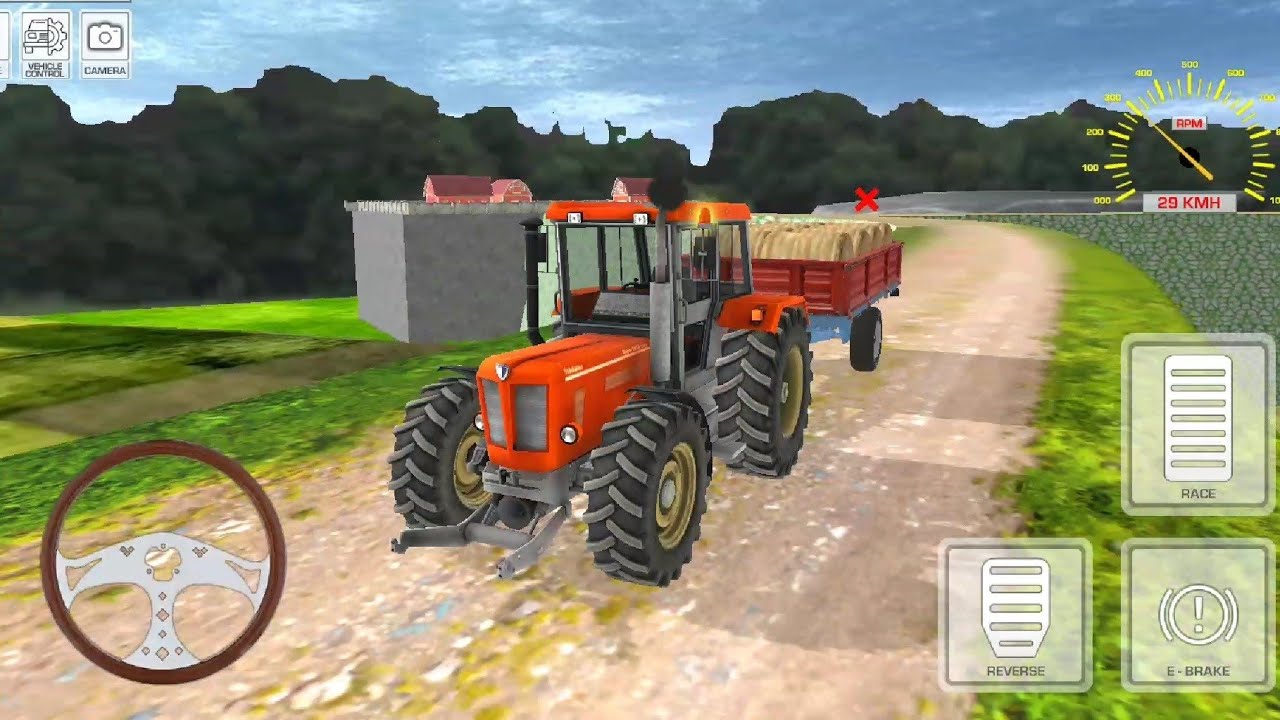 Heavy Tractor Trolley Cargo Hills Driving| JCB game Mountain adventure android Gameplay