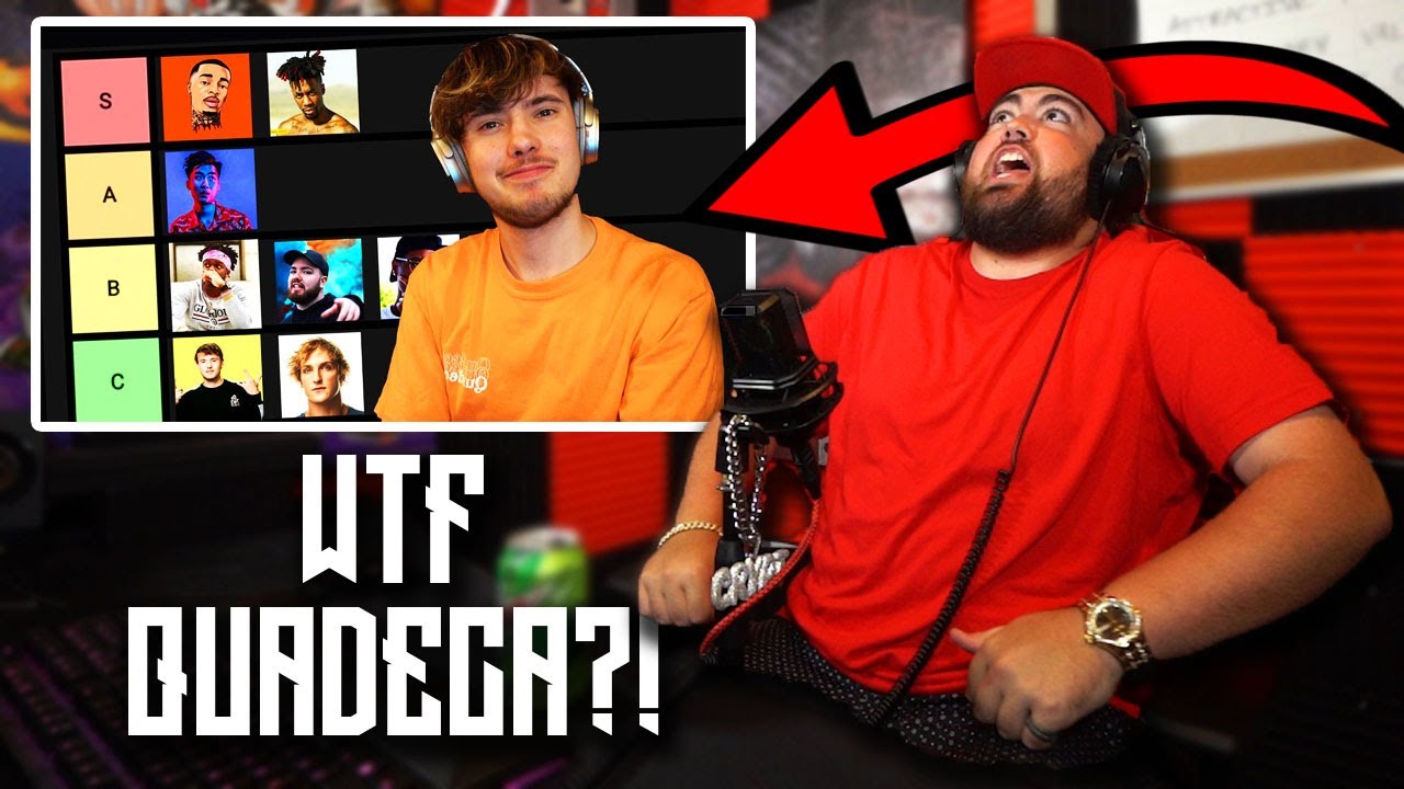 CRYPT REACTS to Quadeca YouTube Rapper Tier List (KSI, Ricegum, FlightReacts, Dax)