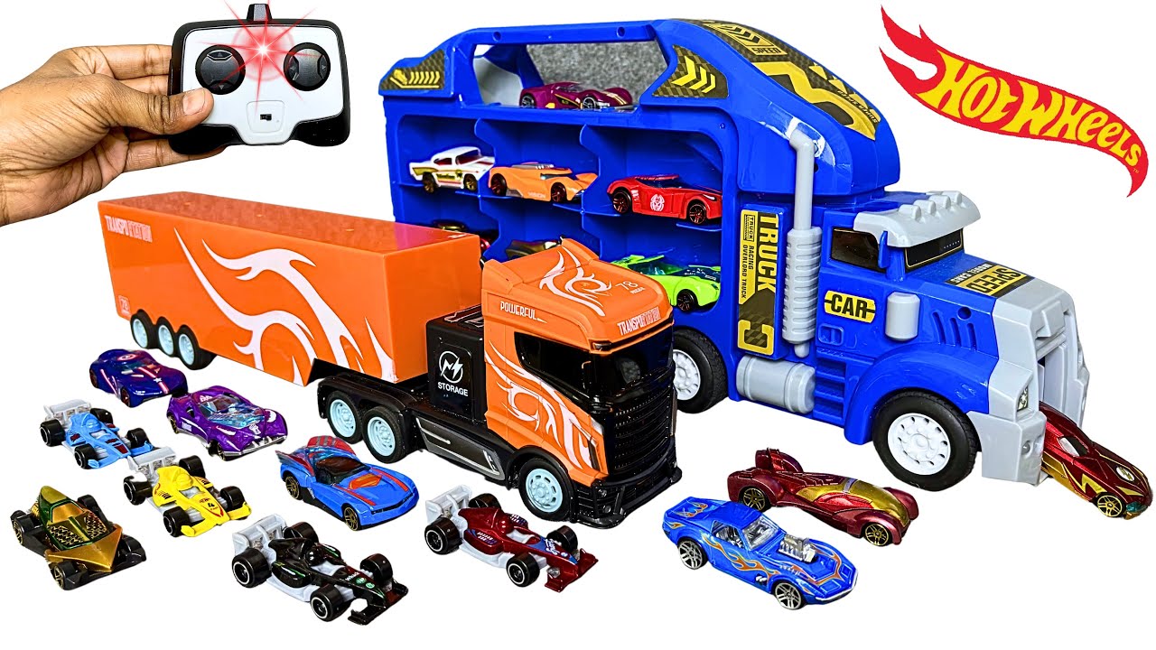 8 Minutes Satisfying with Unboxing Hot Wheel Hauler Truck, 20 Cars, Car Fleet Toys Collection ASMR