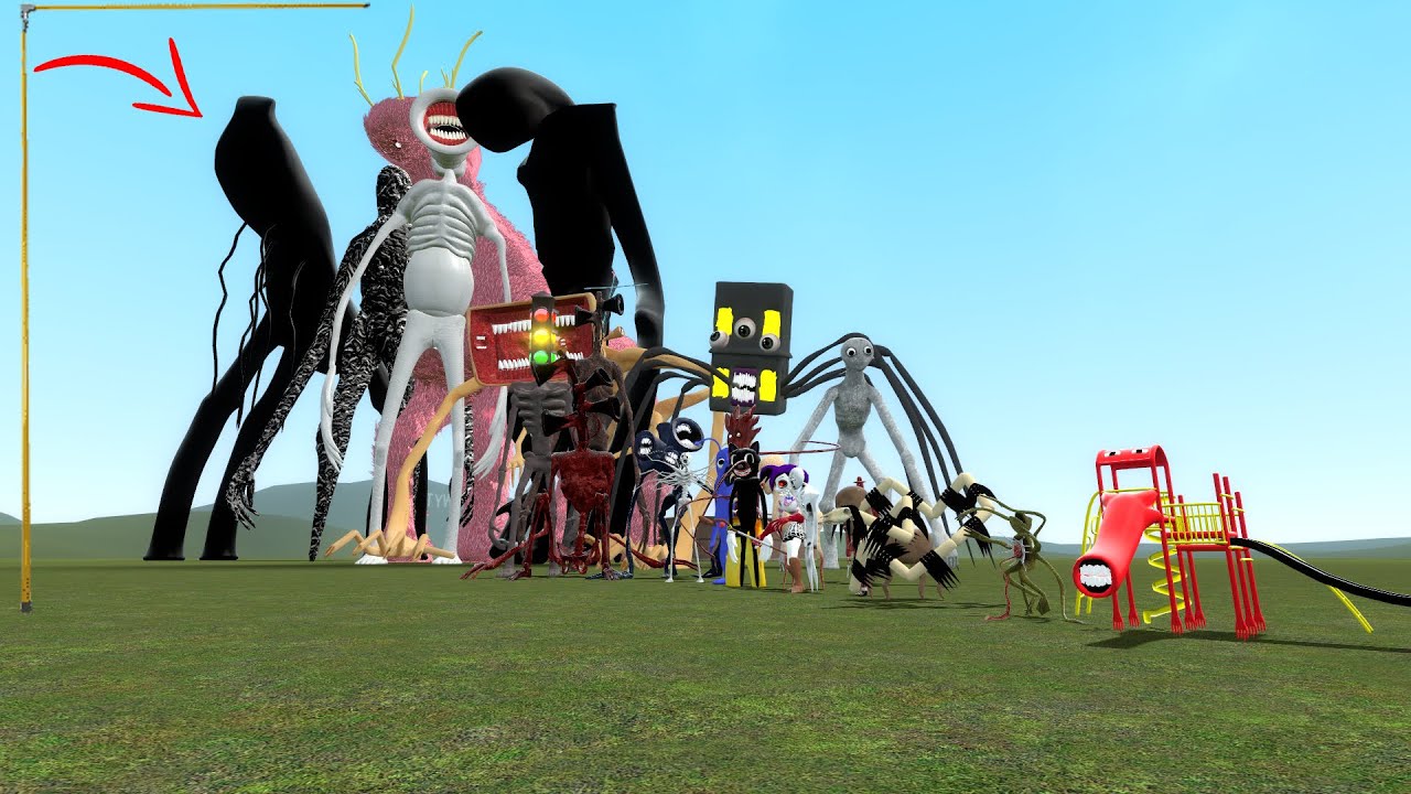 NEW UPDATED ALL TREVOR HENDERSON CREATURES SIZE COMPARISON!! Garry's Mod [2022]