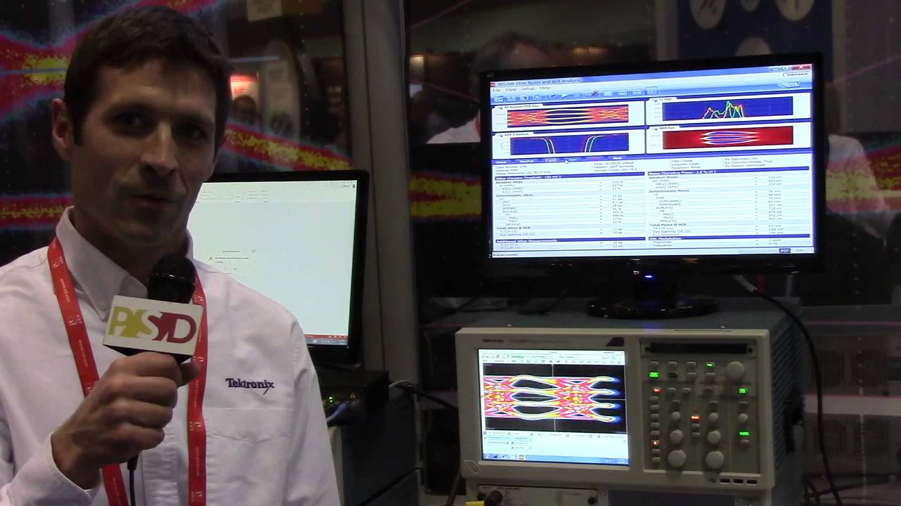 Tektronix shows a high-speed sampling demo with real-time analysis