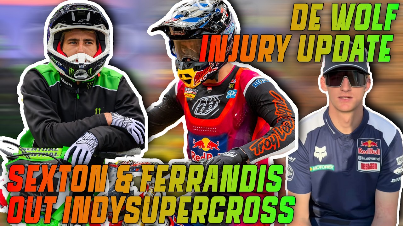 Чейз Секстон и Феррандис выбыли из IndySupercross 2026, информация о травмах, Кей Де Вольф пропус...