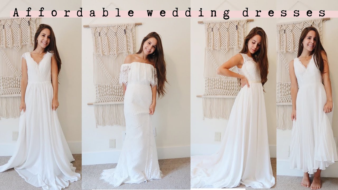 CHEAP WEDDING DRESSES | jj’s house review and try-on