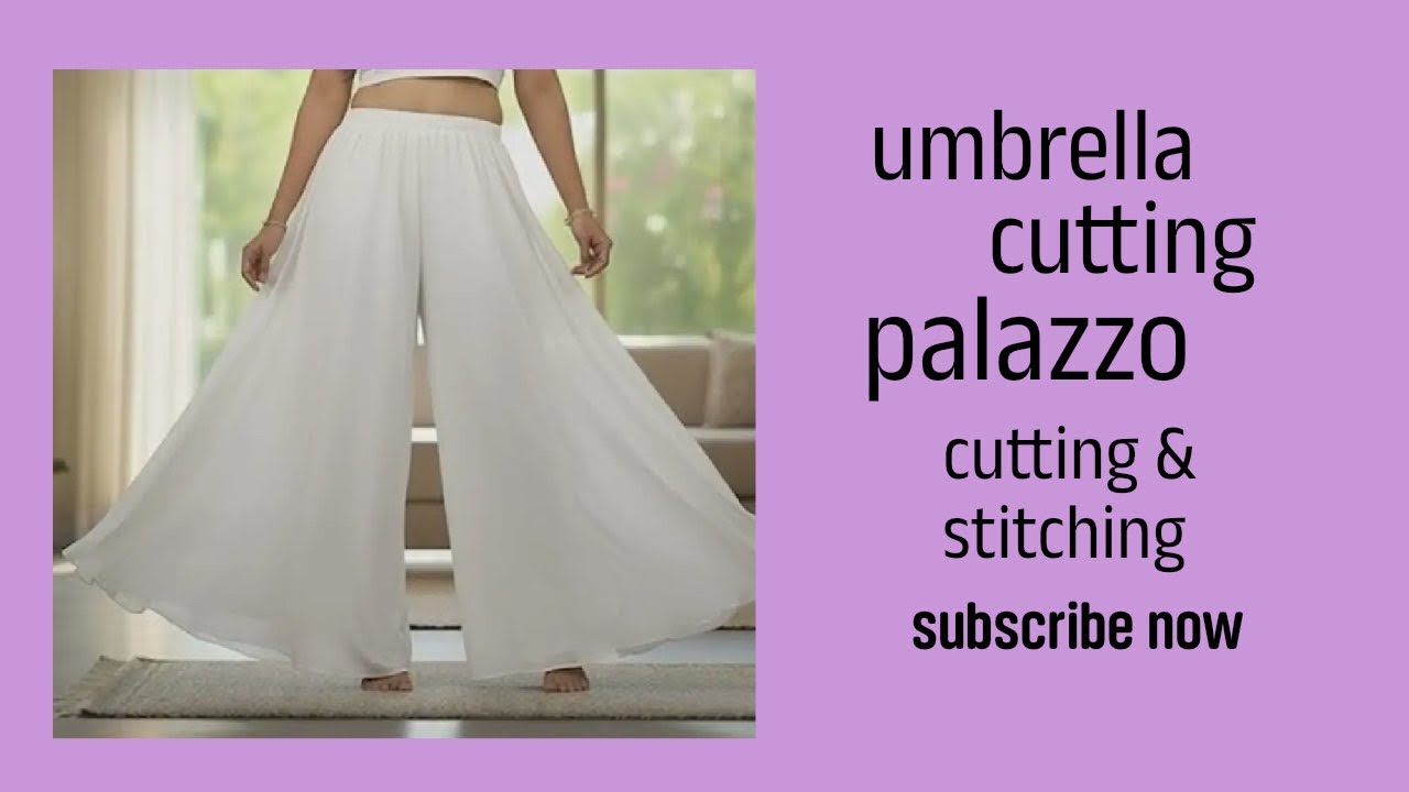 Umbrella cutting palazzo |Malayalam|easy stitching home by Sujatha 