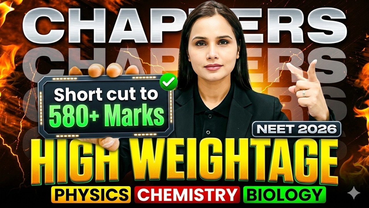 45 Chapters = 580+ Marks | High Weightage Chapters | NEET 2026 | Dr Gargi Singh