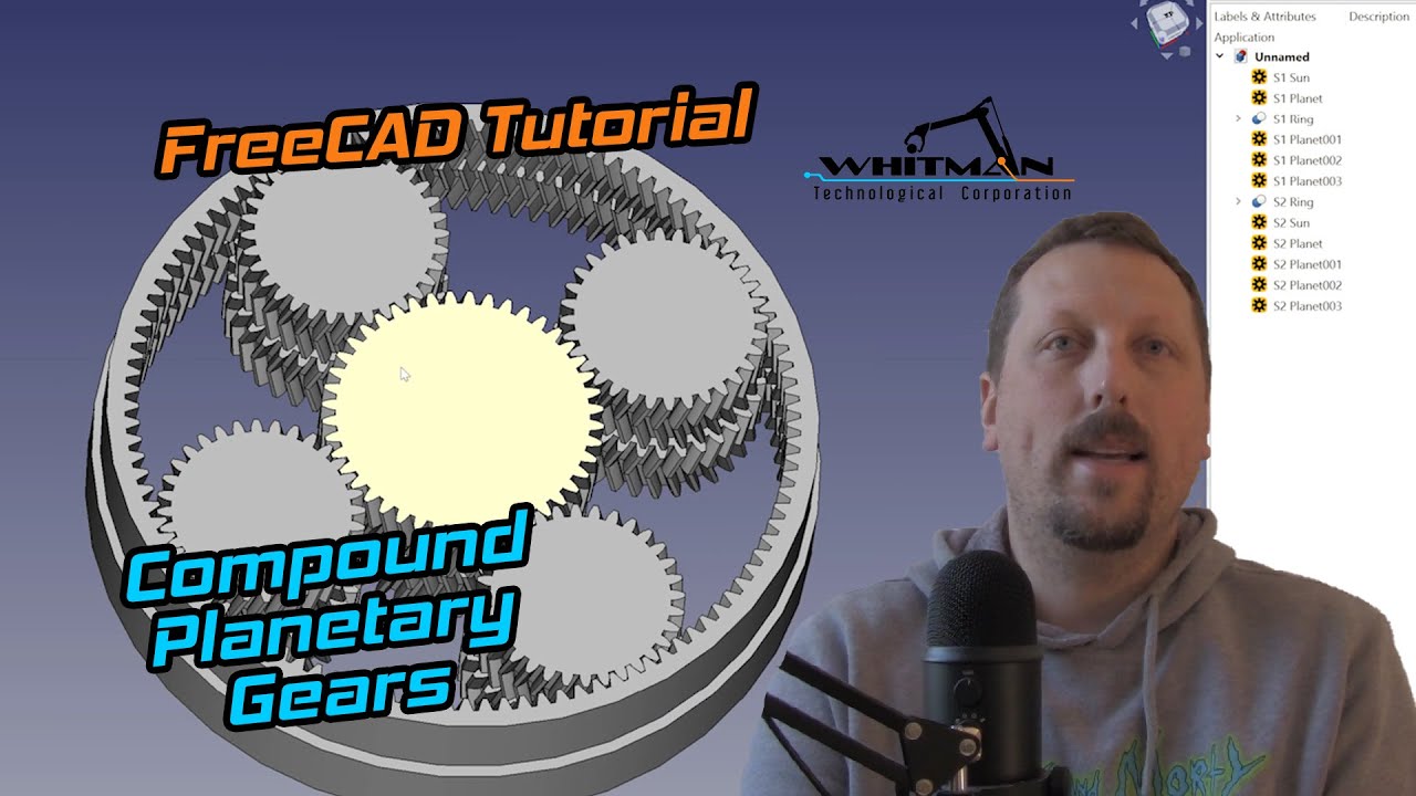 FreeCAD Compound Planetary Gearbox Tutorial
