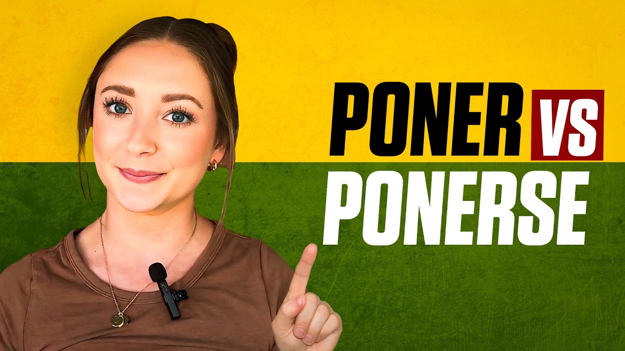 Don't be CONFUSED between Poner and Ponerse | Learn Spanish