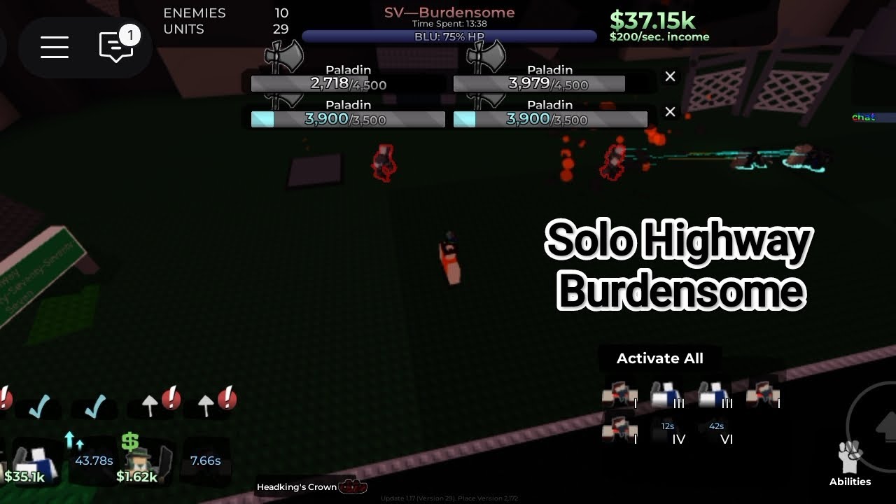 Solo Highway Burdensome 1.17 | World Tower Defense