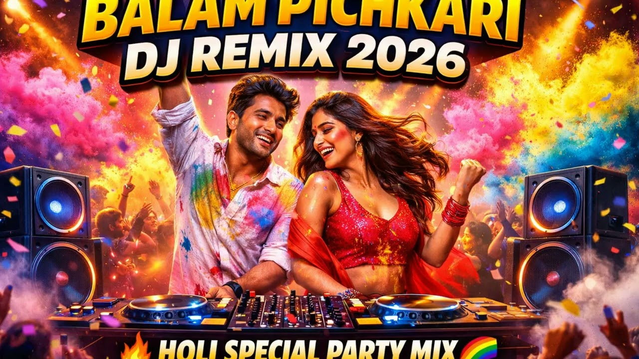 Balam Pichkari DJ Remix 2026 🔥 Holi Special Bollywood Party Mix | Bass Boosted