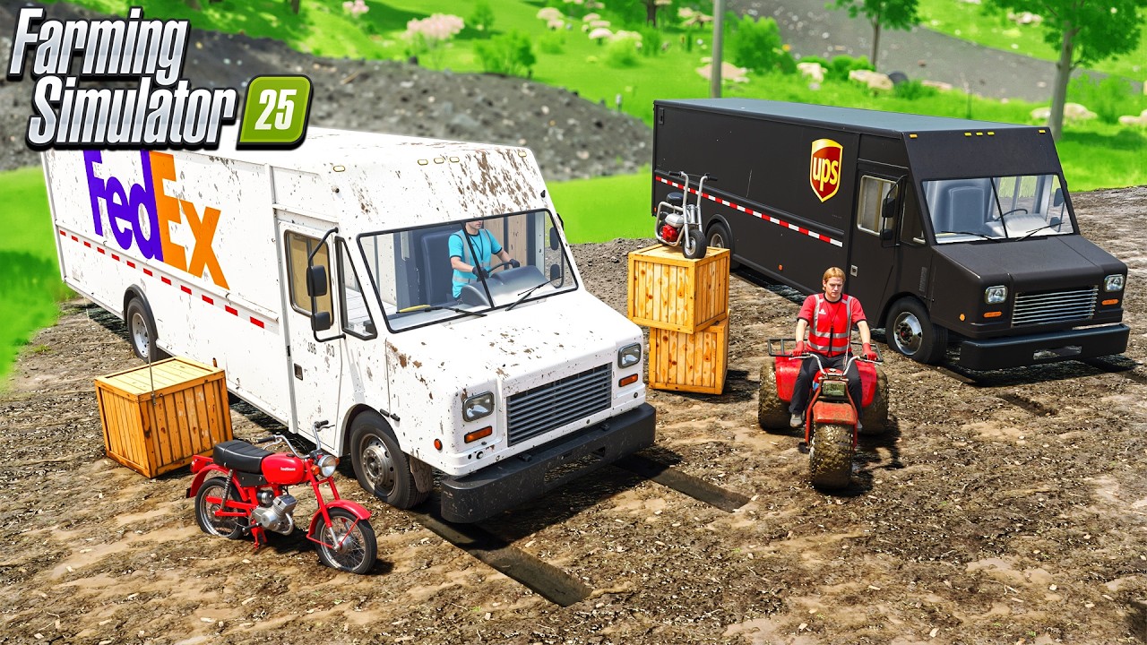 FEDEX VS UPS SHIPPING WARS | FARMING SIMULATOR 25