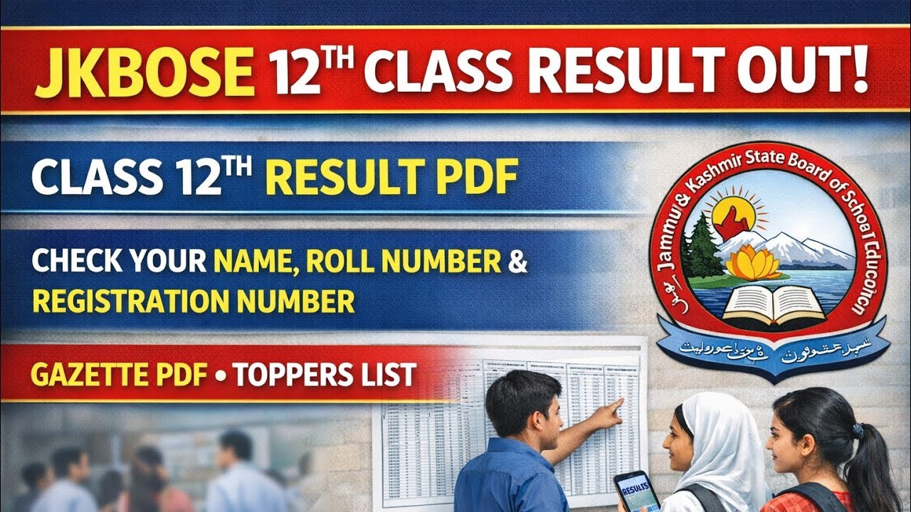 JKBOSE 12th Class Result Out 2026 | How To Check JKBOSE 12th Result | Gazette PDF | Toppers List