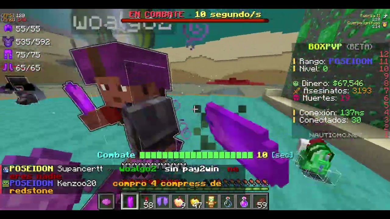 El team que me robó me tiene miedo!!! woalgo2 NauticMc BoxPvP
