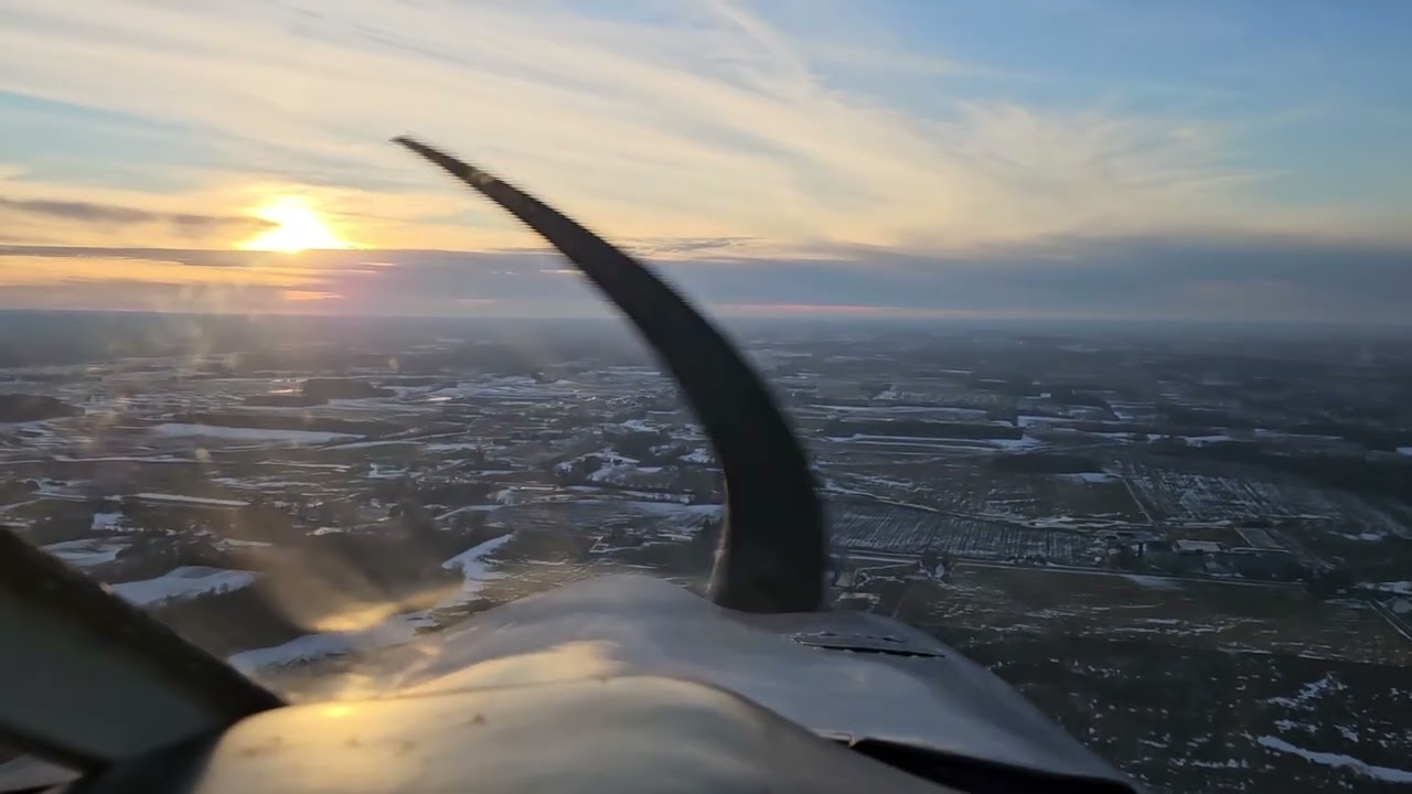 Twilight flight: Dansville to Batavia