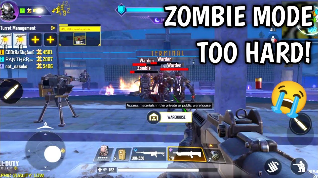 ZOMBIE MODE IS TOO HARD | COD MOBILE ZOMBIE MODE UNLOCK | HARD MODE