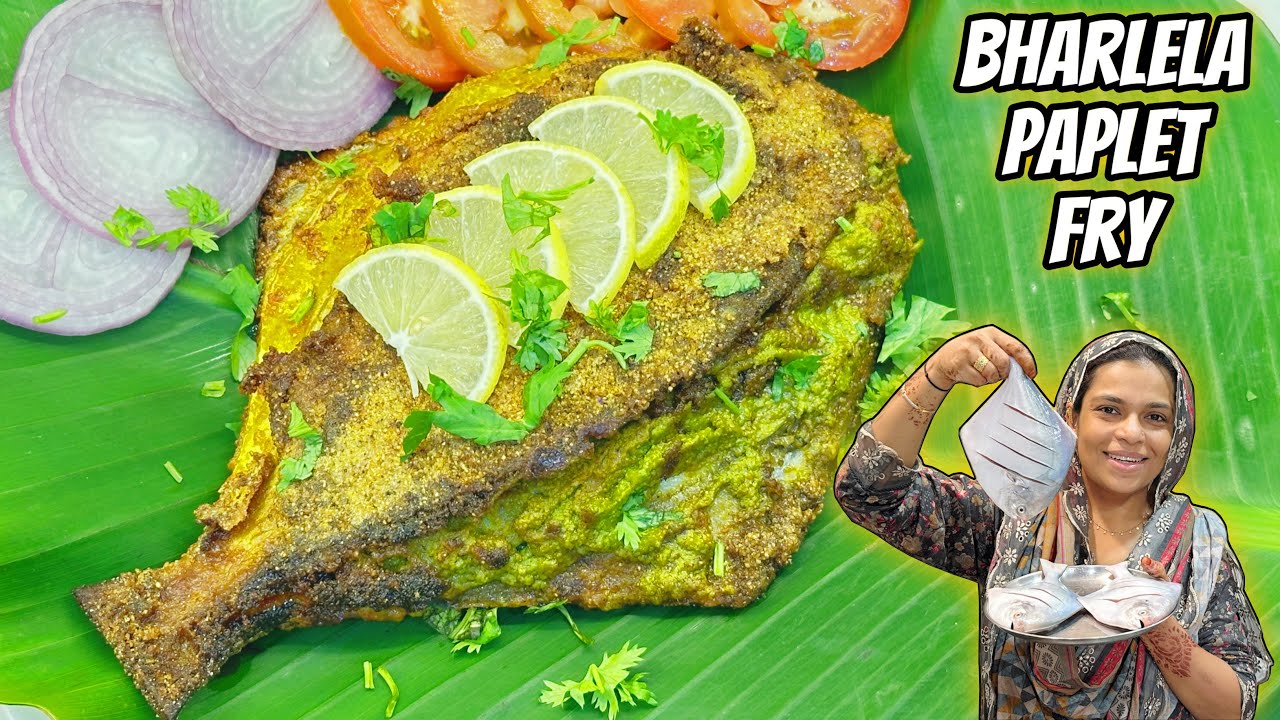 Bharlela Paplet Fry | How To Make Stuffed Pomfret | Paplet | Koli Style Bharlela Paplet Recipe