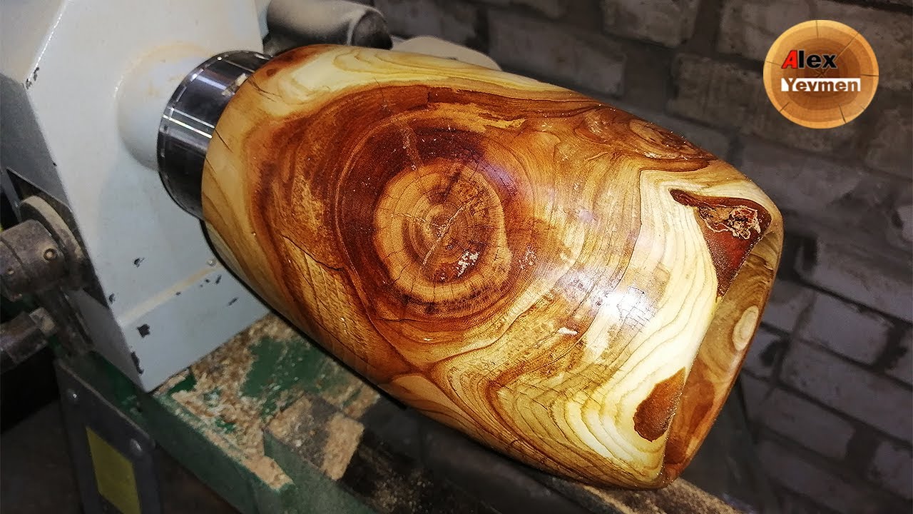 Woodturning - A Knotted Chunk of Cherry