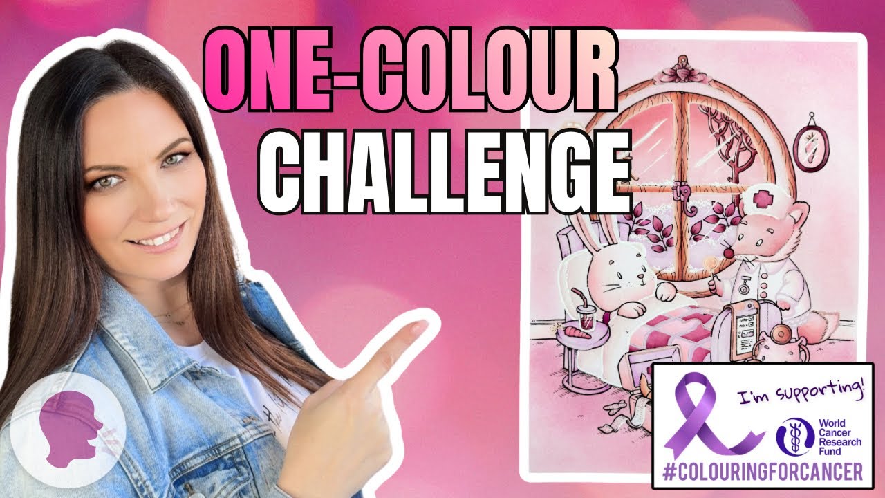 One Colour Challenge in Pink | Colouring for Cancer 🎀