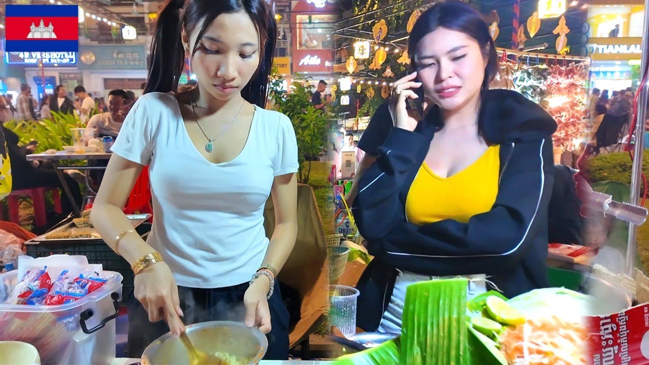 Street Food at Phnom Penh Riverside 2025 - Delicious Cambodian Food  Collection