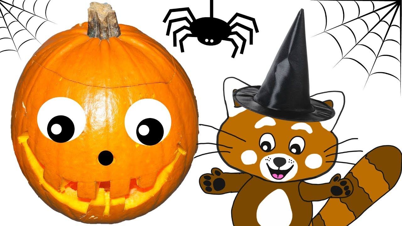 Pukkins gör en Halloween Pumpa - Lek med oss och gör en rolig pumpa - Halloweenfilm för barn